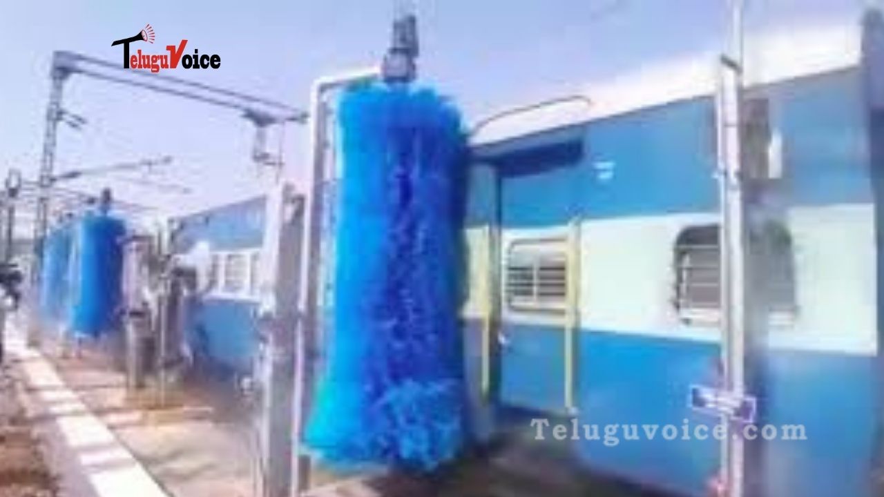 Viral: Eco Friendly And Automatic Train Wash teluguvoice