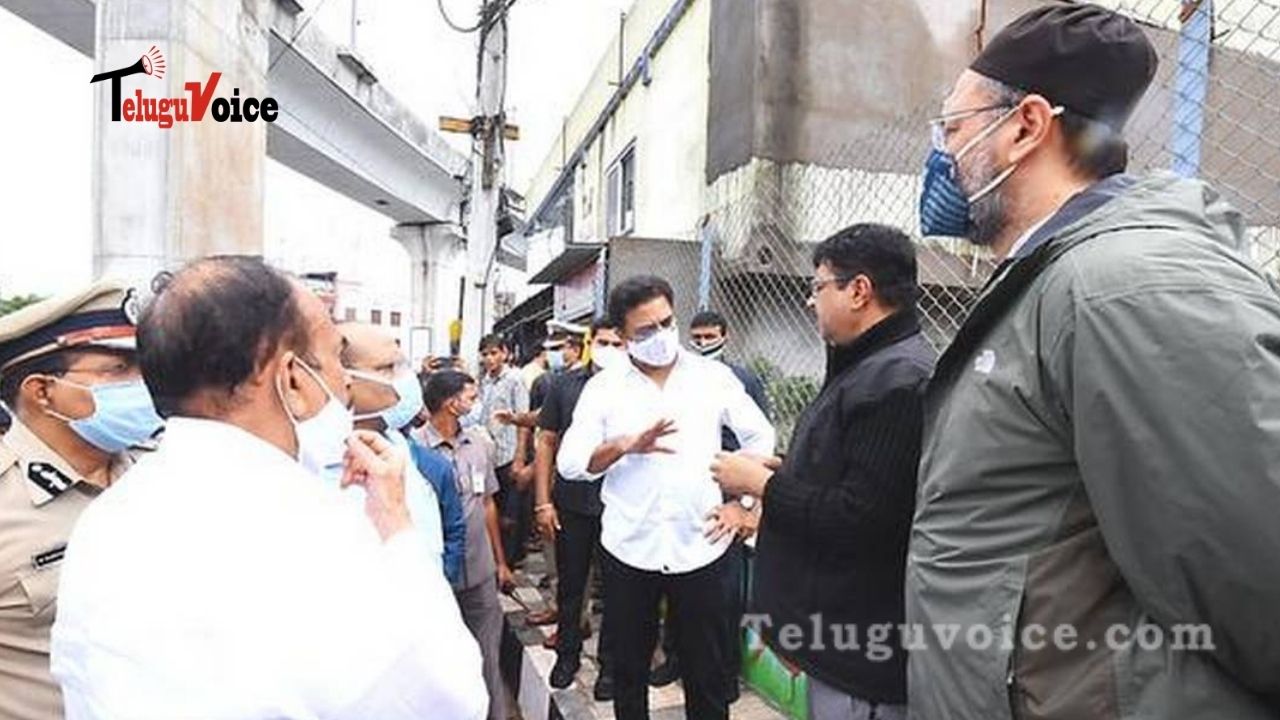 KTR Visits Rain Affected Areas, Provide Assurance teluguvoice