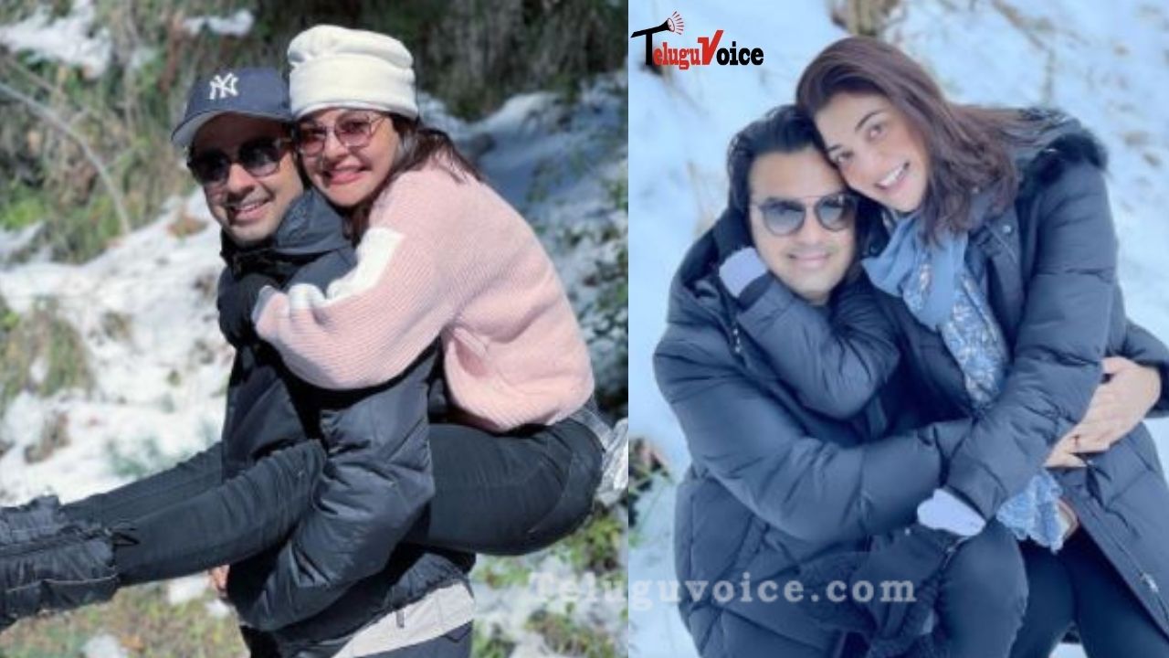 Kajal Aggarwal Chilling With Hubby In Shimla teluguvoice