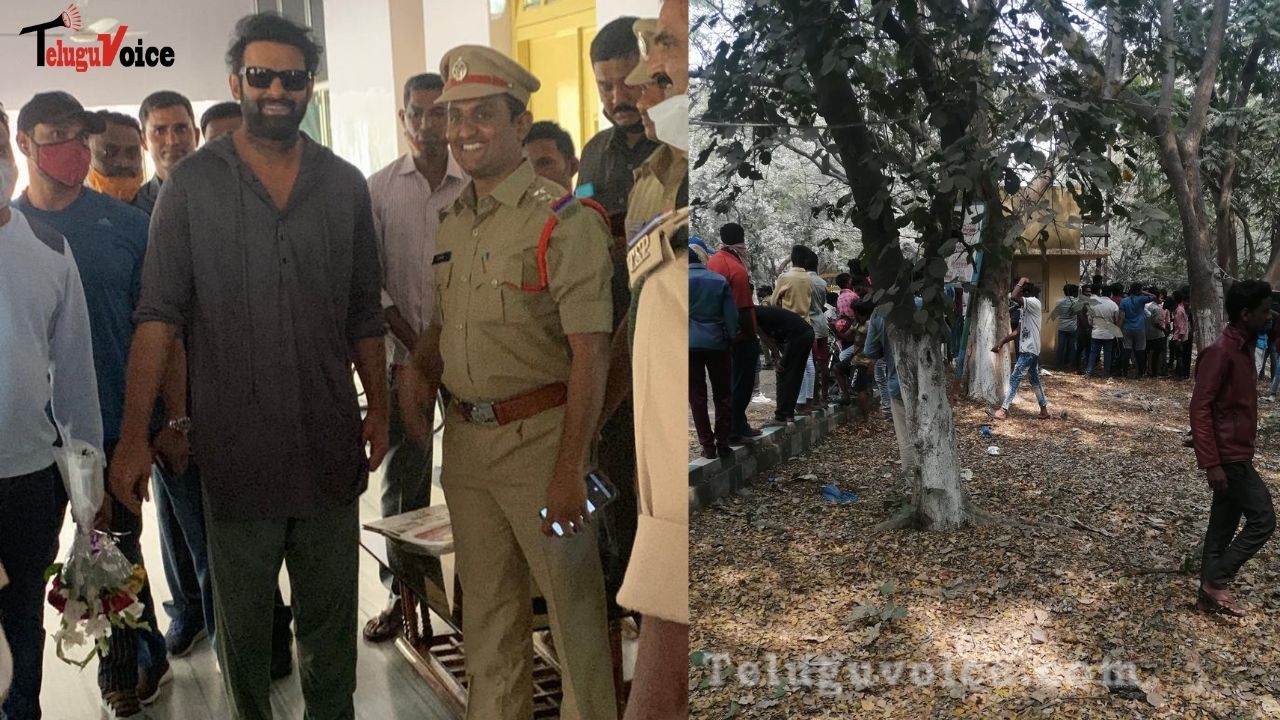 The Crowd Of Fans Gathered To Witness Prabhas’s Glimpse