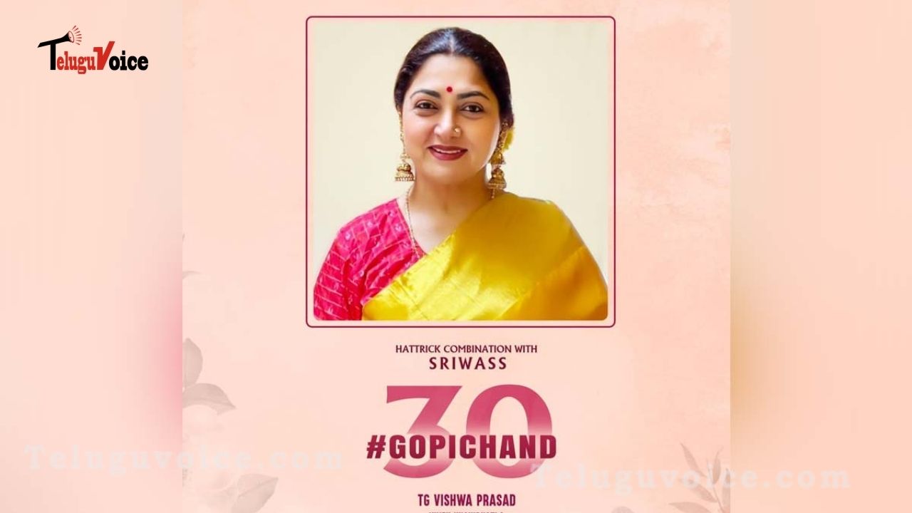 Senior Actress Roped In Gopichand #30