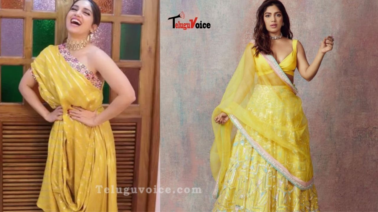 Bollywood Beauty Slew In Yellow Costume teluguvoice