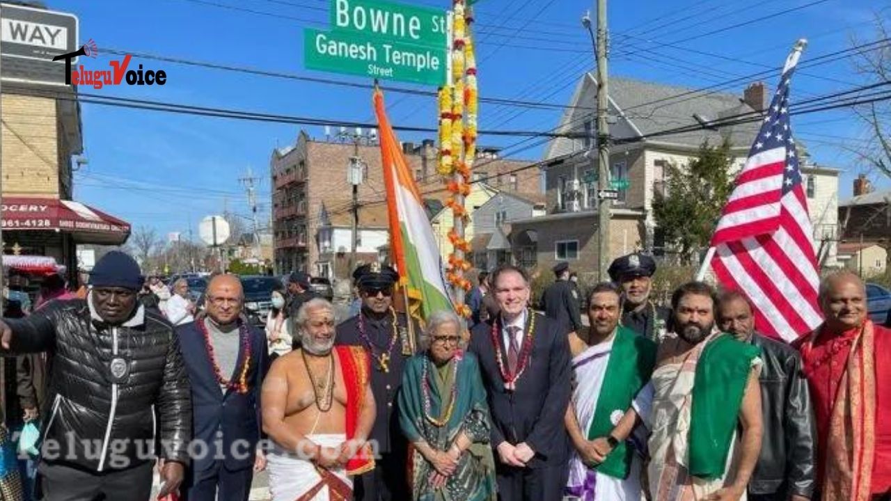 Street In New York Co-Named Ganesh Temple Street teluguvoice