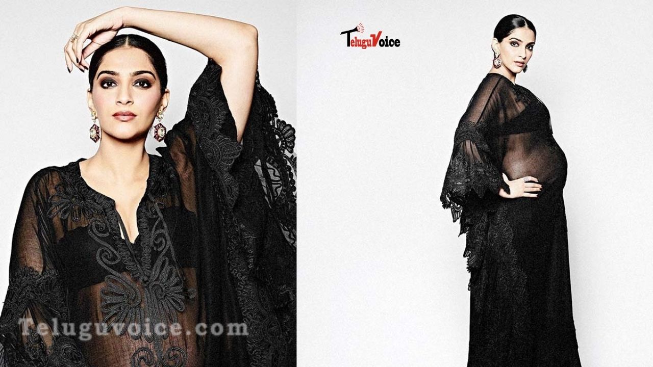 Bollywood Actress Holds Baby Bump In Black Costume!