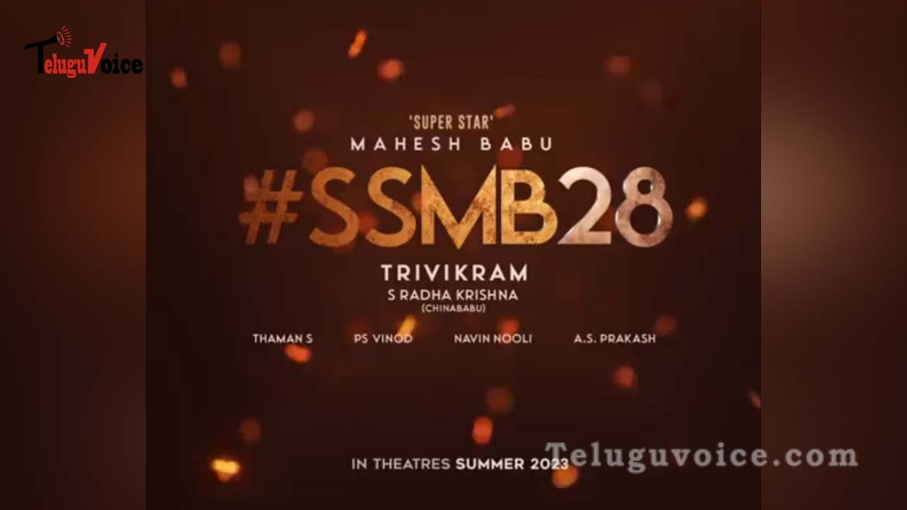 Big Official Update About Mahesh Babu And Trivikram SSMB28 teluguvoice