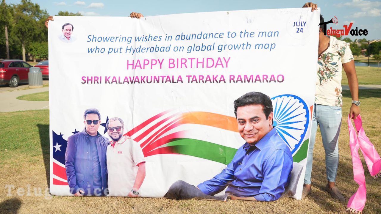 Dynamic Leader KTR's Birthday Celebrated In USA. teluguvoice