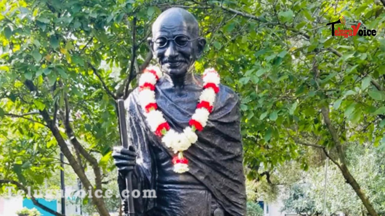 Mahatma Gandhi's Statue Was Vandalized In NY. teluguvoice