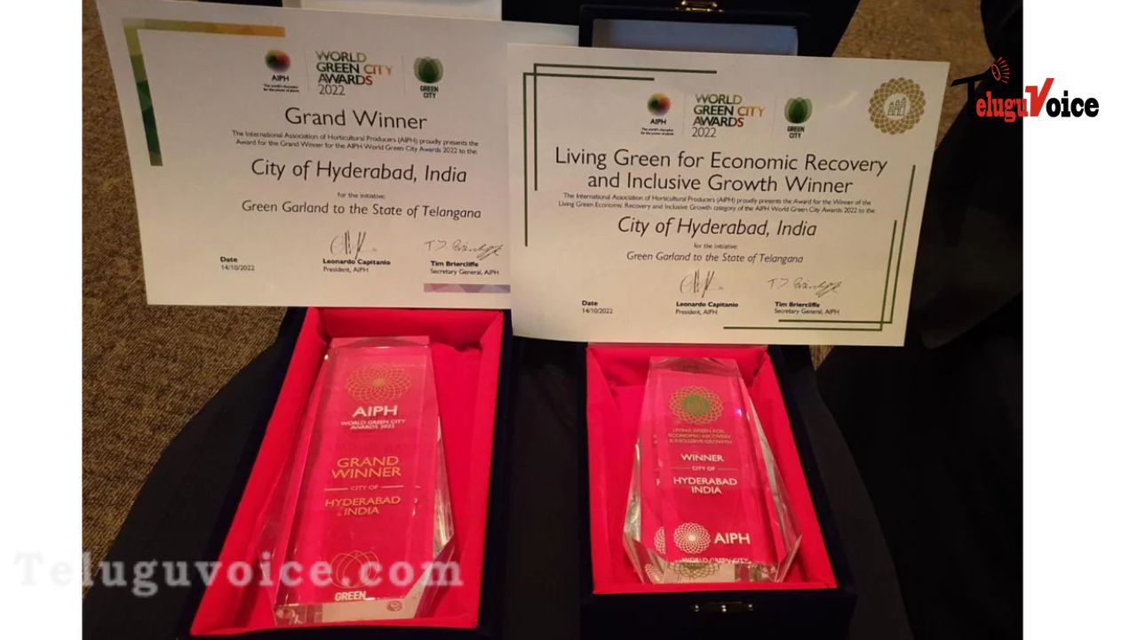 Hyderabad Wins The 'World Green City Award', Beating Paris And Montreal teluguvoice