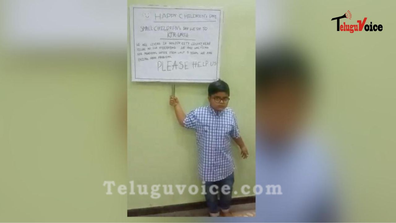 A Kid Asks KTR For Municipal Water And Minister Responds. teluguvoice
