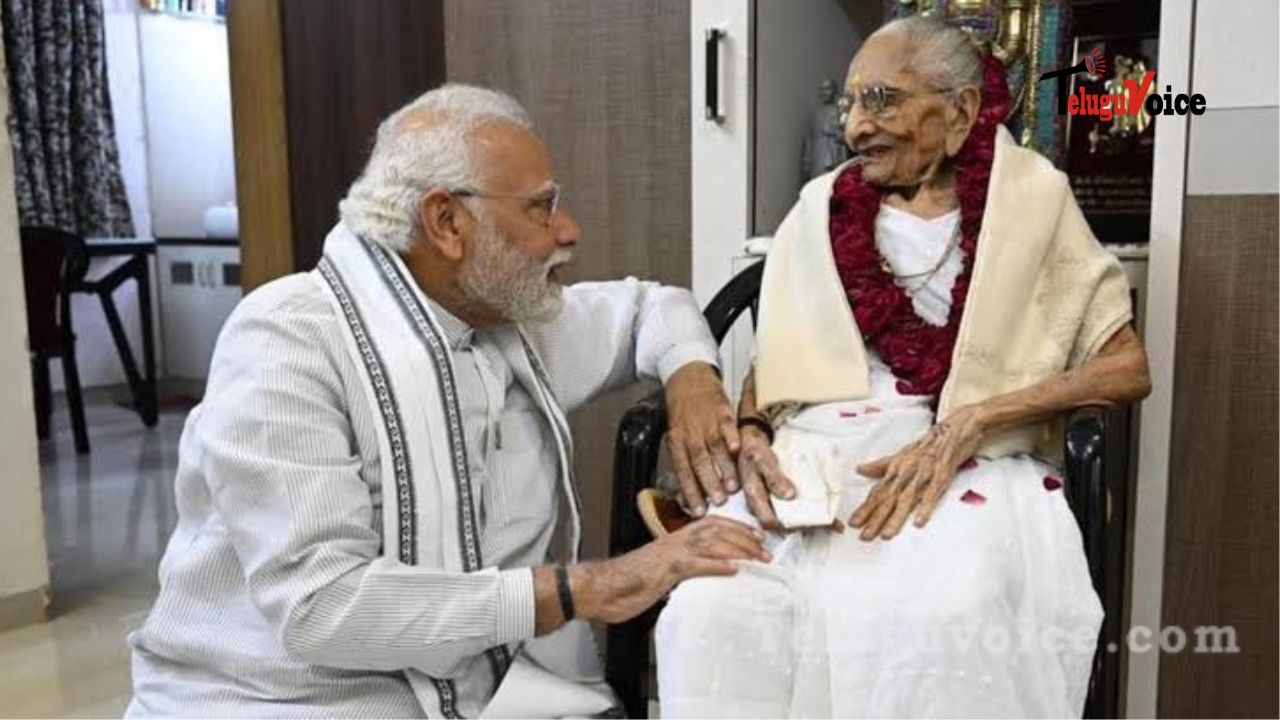 PM Narendra Modi’s Mother Dies At 100 teluguvoice