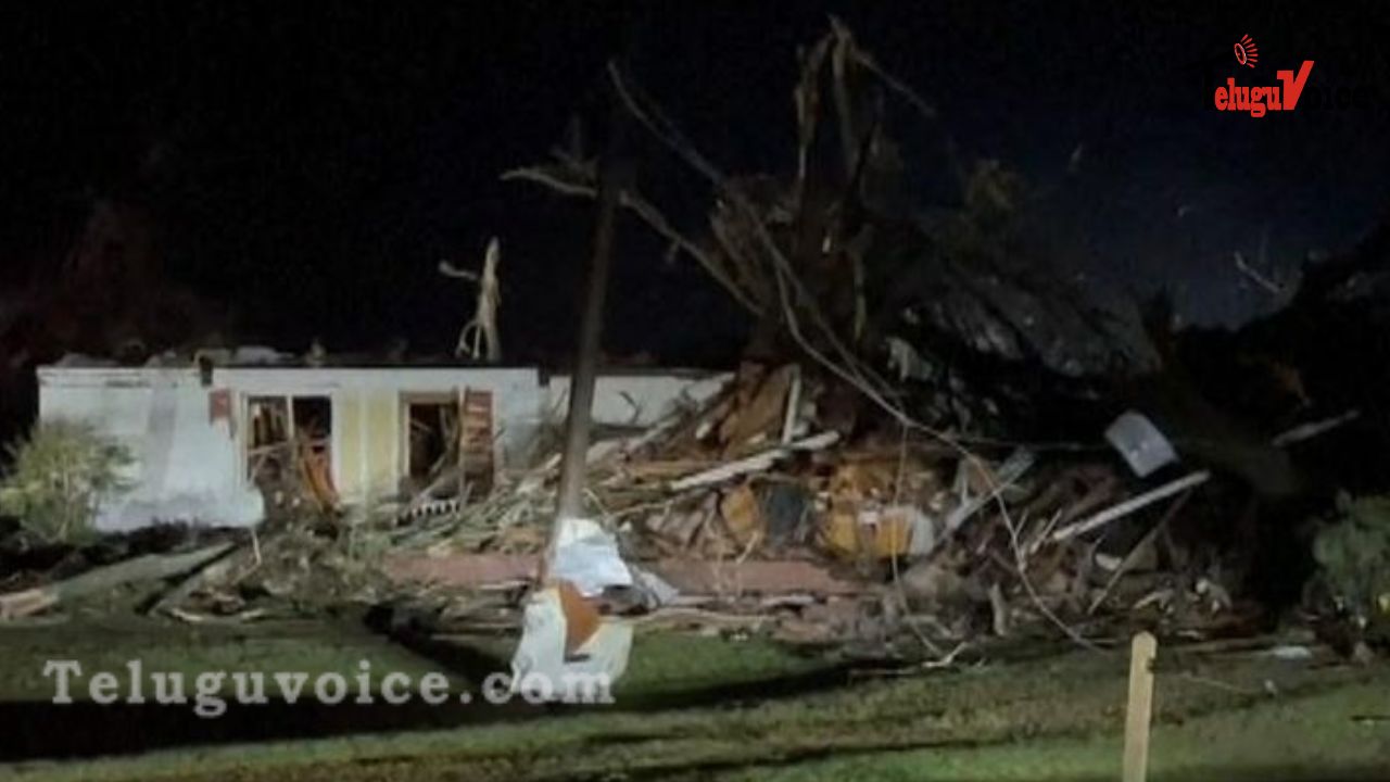 The widespread destruction caused by a tornado in Mississippi teluguvoice