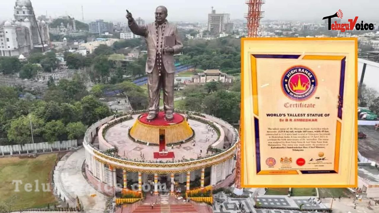 The statue of Dr Ambedkar in Hyderabad has broken a Guinness record. teluguvoice