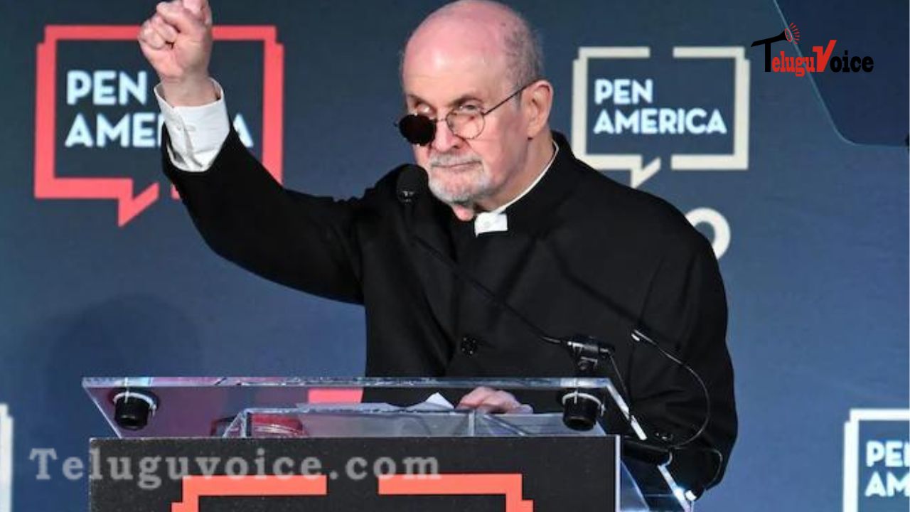 Salman Rushdie makes his first public appearance since he was stabbed in New York.  teluguvoice