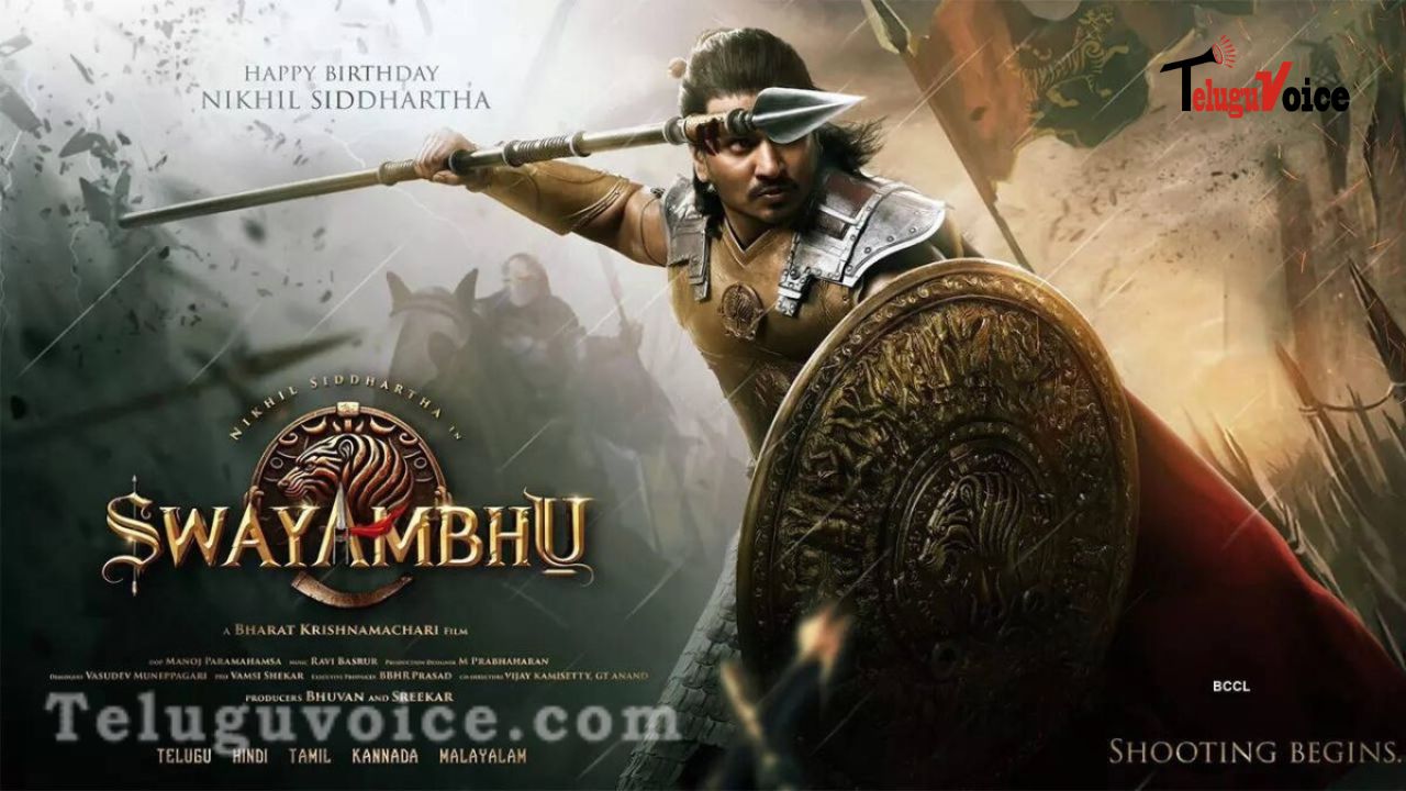 Nikhil stuns as a warrior in the first look poster for Swayambhu! teluguvoice