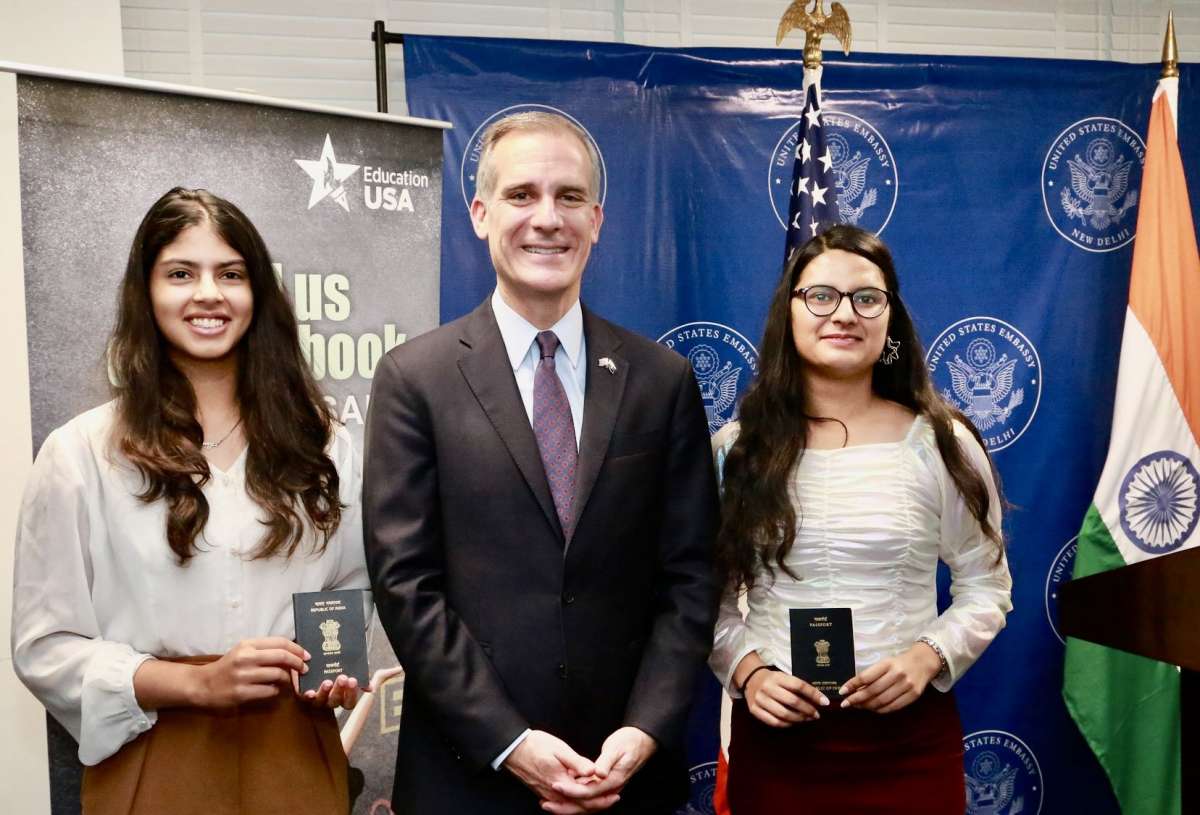 Good news! India gave one out of every five US student visas last year: US envoy Garcetti. teluguvoice