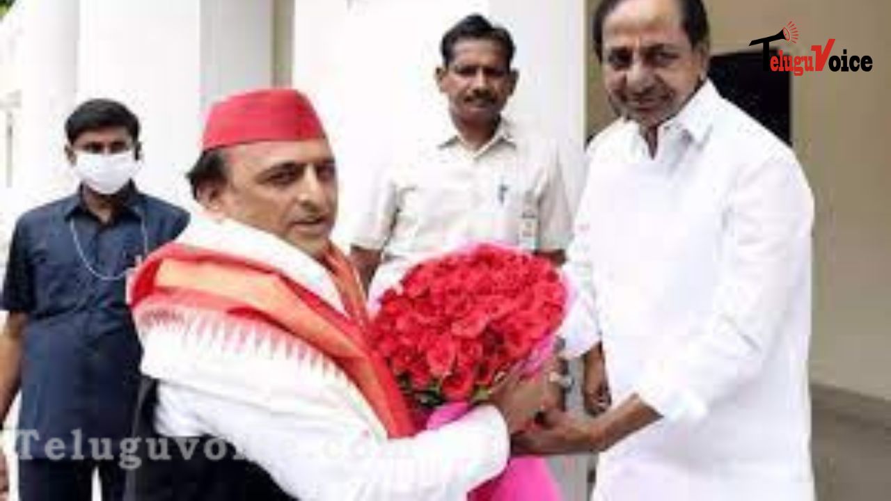 Today, SP head Akhilesh Yadav will meet with KCR. teluguvoice