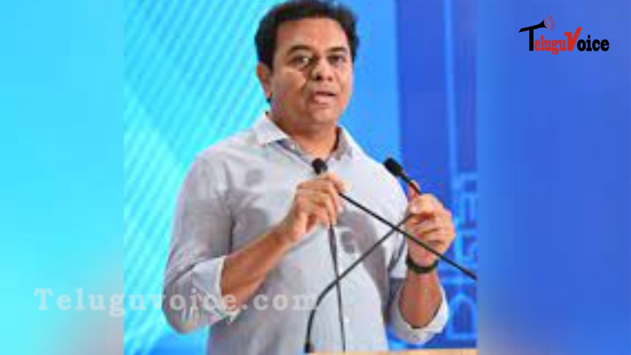 In many areas, Hyderabad will surpass Chennai and Bengaluru: KTR. teluguvoice