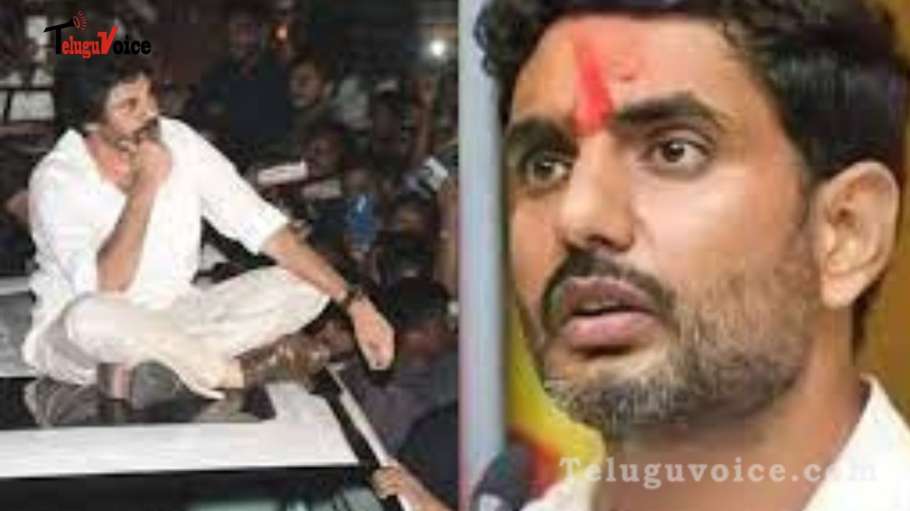 Police in AP stop Pawan Kalyan's carpool, and Nara Lokesh opens fire. teluguvoice