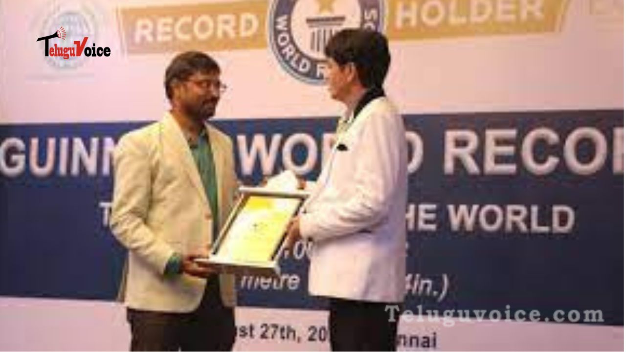 Young scientist from Telangana sets Guinness World Record teluguvoice