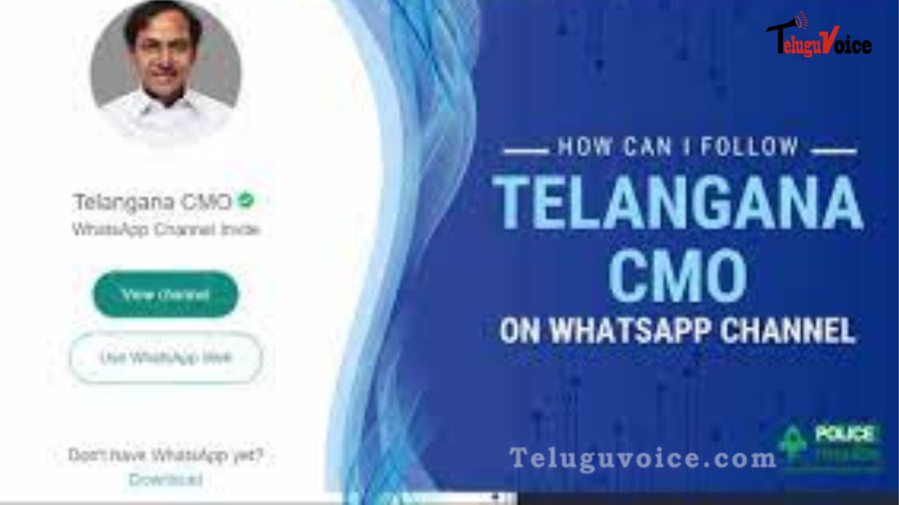 The CMO of Telangana starts a WhatsApp group teluguvoice