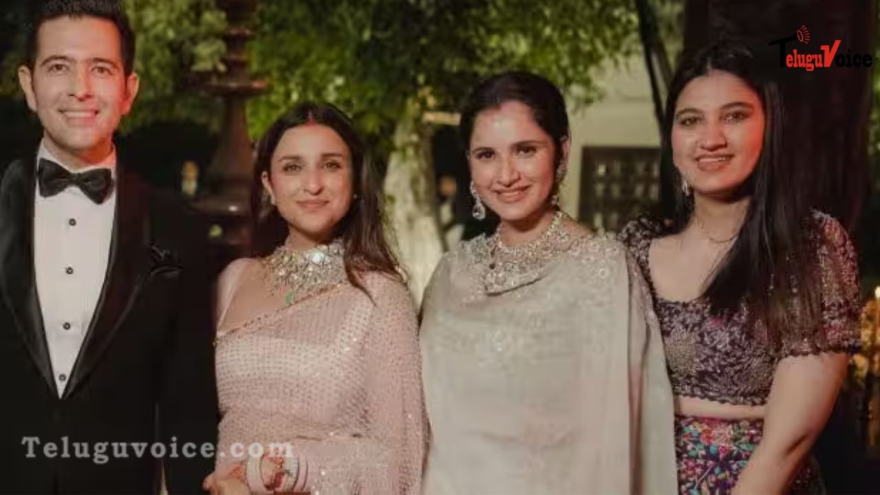 Photos from Parineeti Chopra and Raghav Chadha's wedding have been shared by Sania Mirza.  teluguvoice