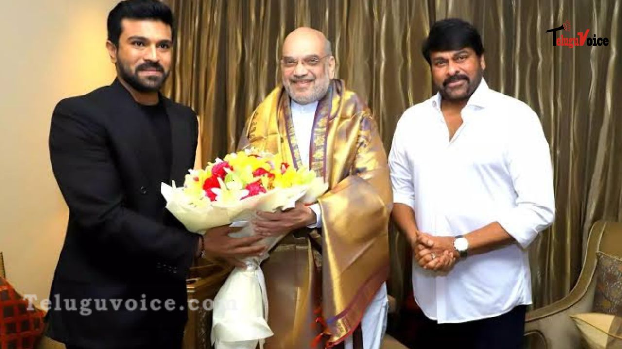 Chiranjeevi and Ram Charan offer birthday greetings to Amit Shah teluguvoice