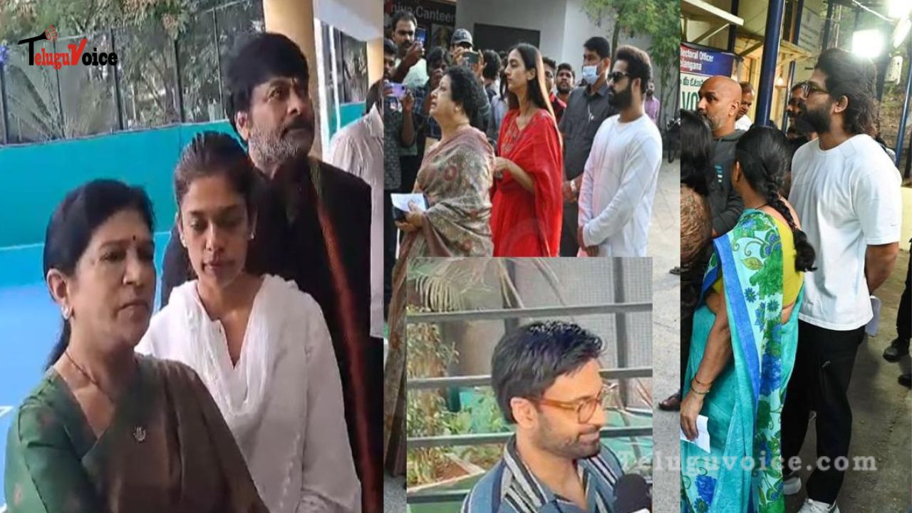 Telangana Election: Chiranjeevi, NTR, Allu Arjun cast their vote teluguvoice