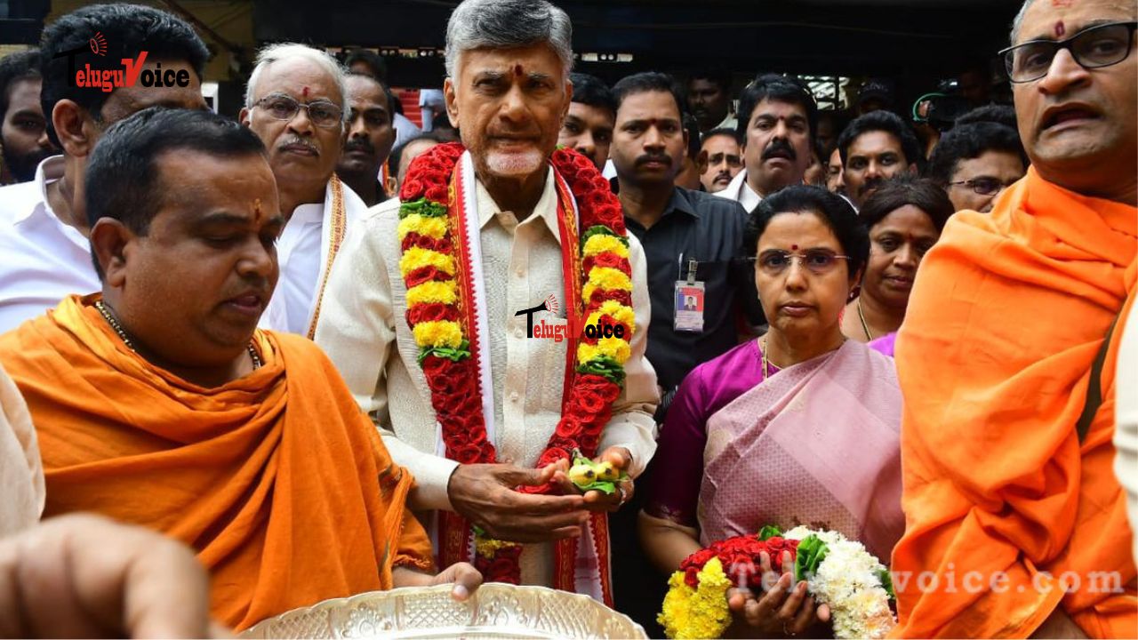 Naidu and his wife Seeks Divine Guidance at Kanaka Durga Temple. teluguvoice