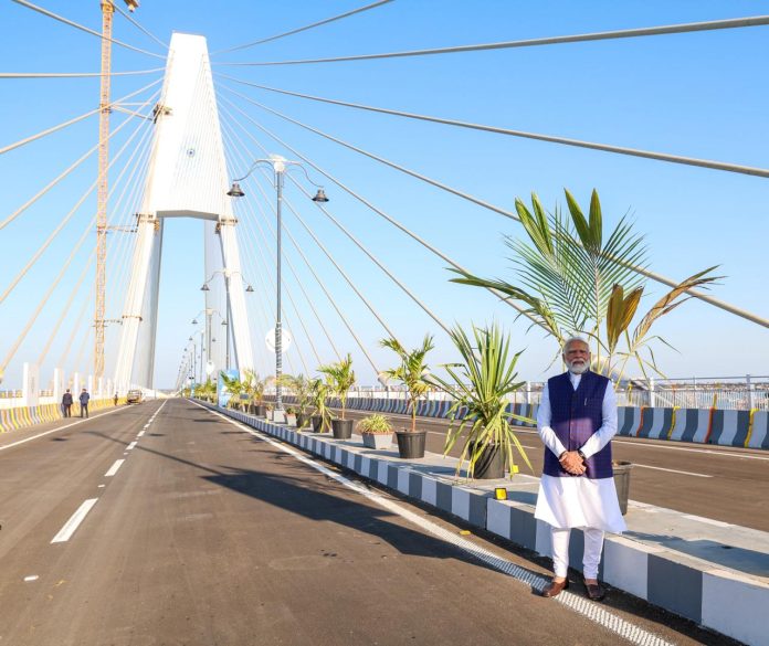 PM Modi Inaugurates Sudarshan Setu: India's Magnificent Cable-Stayed Marvel teluguvoice