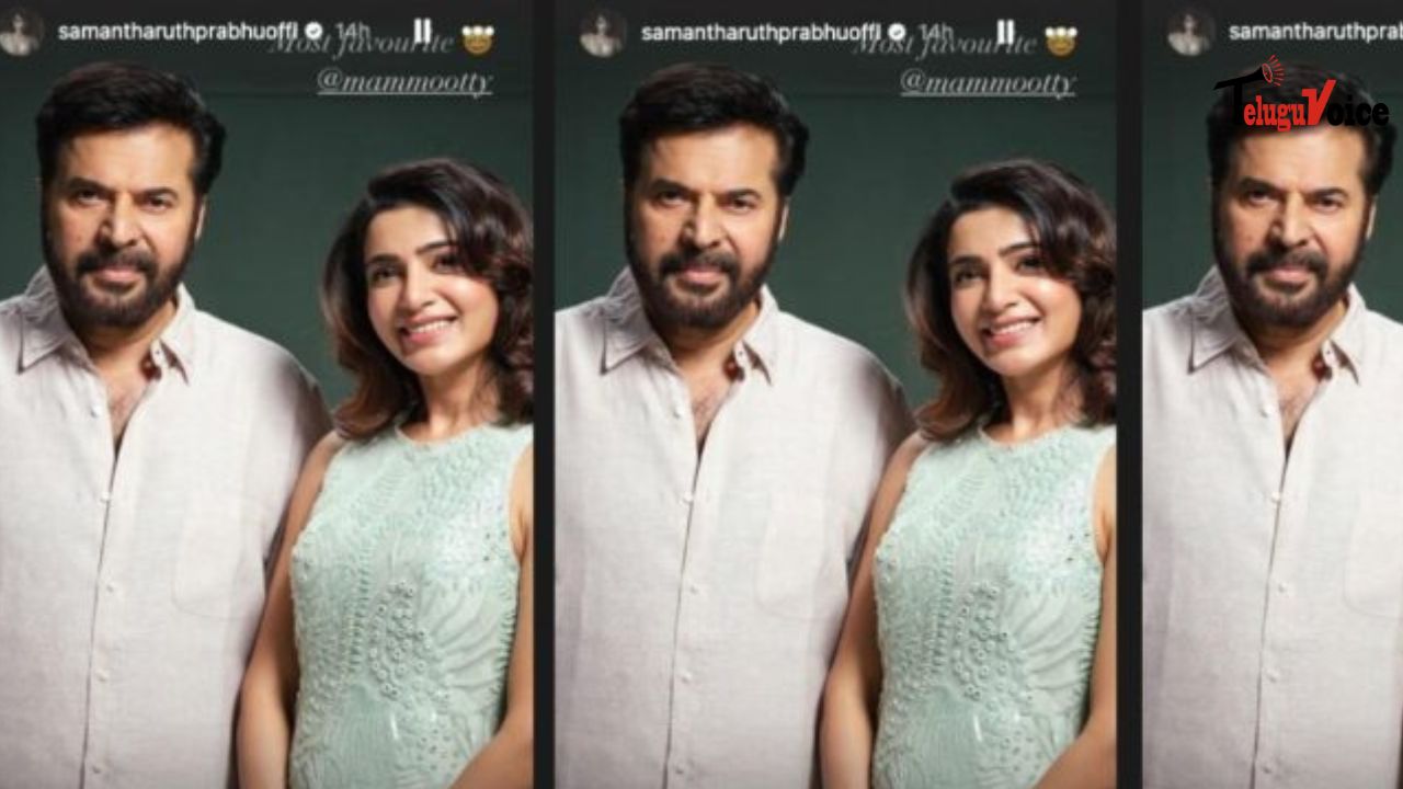 Samantha's Photo with Mammootty Sparks Collaboration Rumors teluguvoice