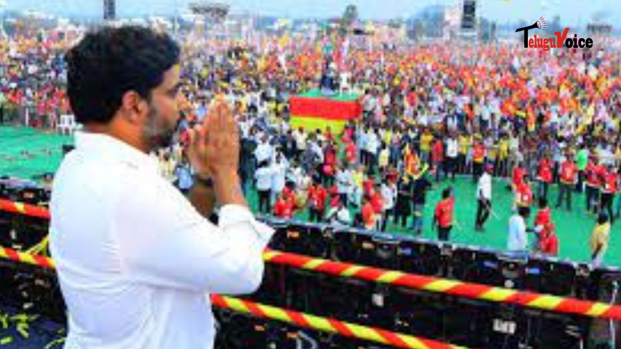 Resolute Lokesh Vows Justice for TDP Amidst Campaign Rally teluguvoice