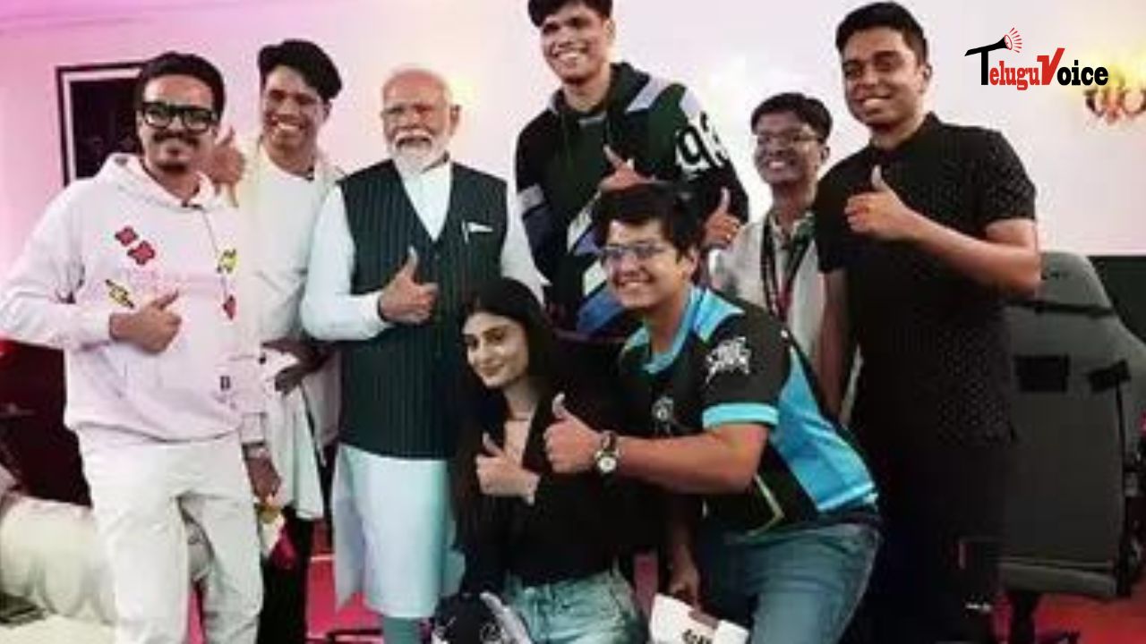 PM Modi Engages with Gamers, Advocates for Gaming's Societal Impact teluguvoice