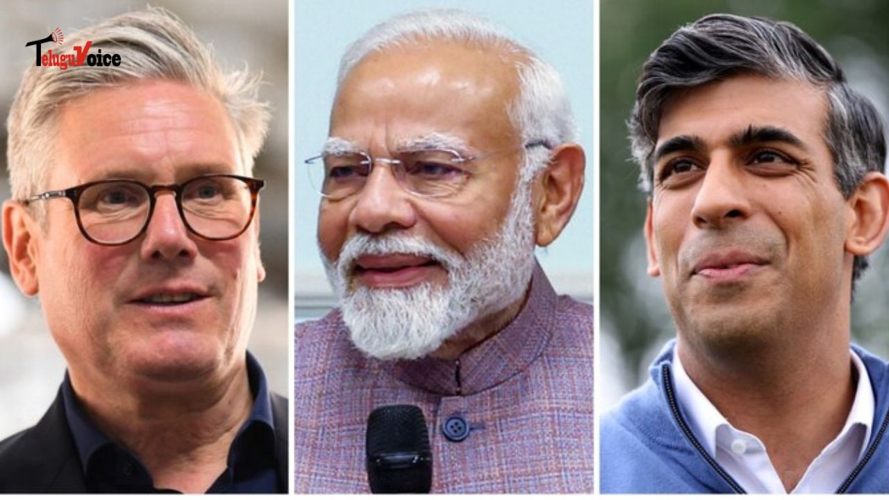 PM Modi Thanks Outgoing UK PM Sunak. Congratulates Successor Keir Starmer teluguvoice