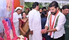 Revanth Reddy Pays Tributes to YS Rajasekhara Reddy, Advocates for Rahul Gandhi as PM teluguvoice