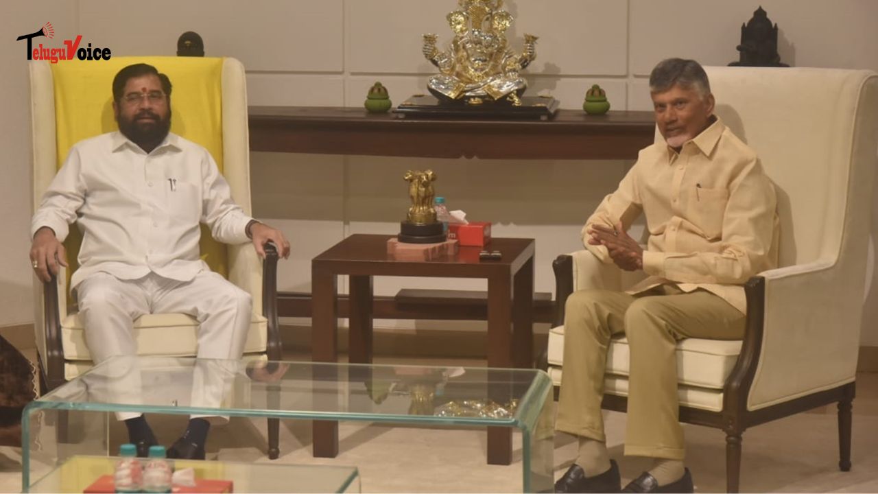  CMs Naidu and Shinde discuss Cooperation on Infrastructure and Development teluguvoice