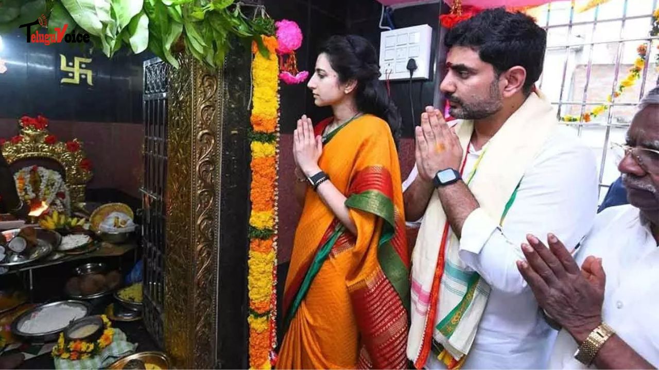 Nara Lokesh and Wife Perform Special Prayers at Ganganamma Temple teluguvoice