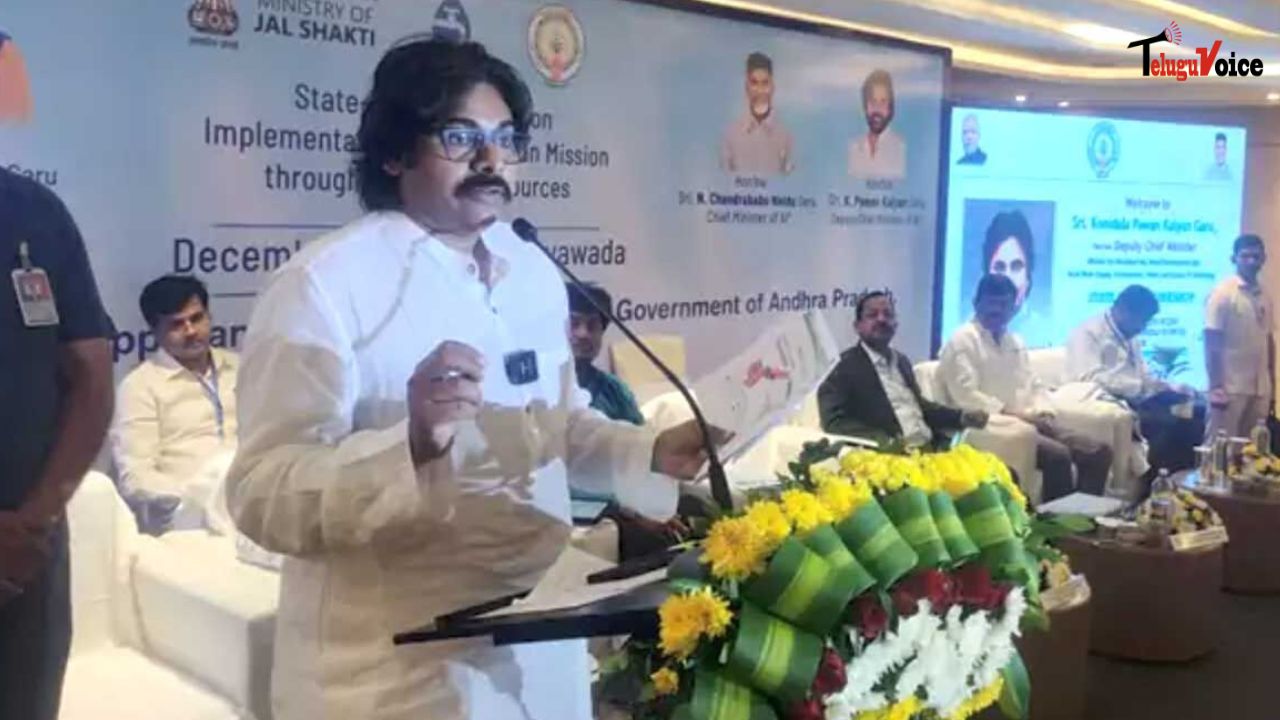 Pawan Kalyan Highlights Water Access Challenges at Jaljeevan Mission Workshop teluguvoice