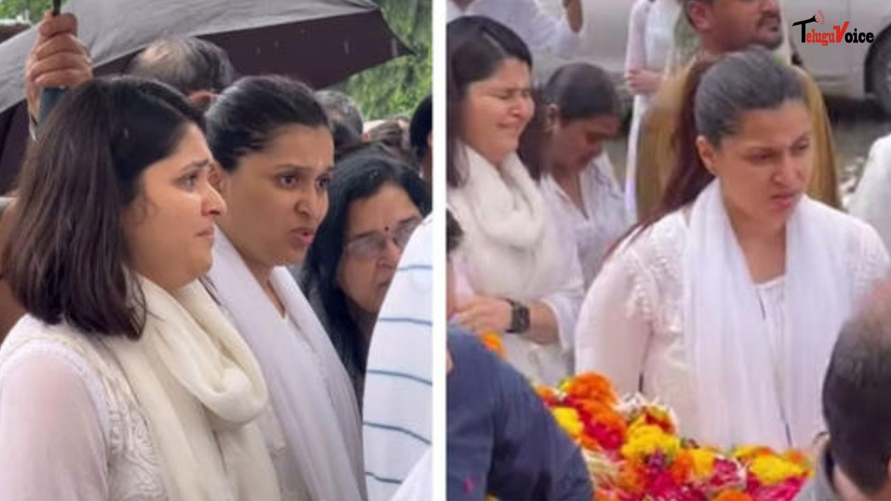 Mannara Chopra Carries Her Father’s Bier in Emotional Funeral Tribute teluguvoice