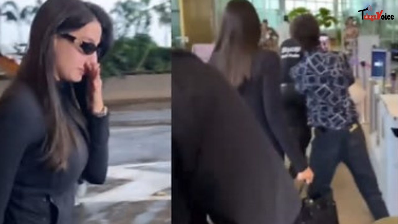 Nora Fatehi Seen Crying at Airport Amid Cryptic Death Message teluguvoice