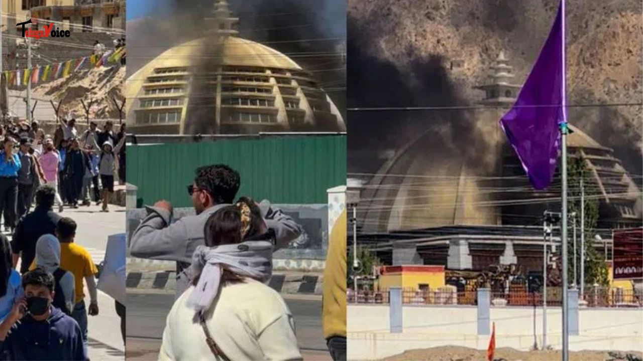 Ladakh Unrest: Curfew Imposed in Leh After Four Killed in Violent Clashes teluguvoice